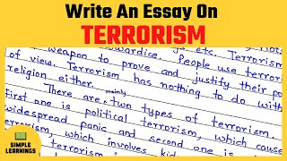 Terrorism Essay In English 300 Words  Types of Terrorism  Causes and Effects of Terrorism [upl. by Nosyrb]