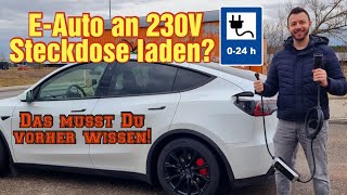 Elektroauto sicher Zuhause an der 230V Steckdose aufladen Achtung Brandgefahr [upl. by Lenoel]