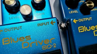 Boss BD2 50th Anniversary Blues Driver vs 1999 BD2 with Supro Chorus [upl. by Lekcar680]