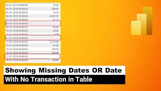 How to Show Missing Date Values in Power BI Table  Power BI Calendar Table Function [upl. by Halvaard]