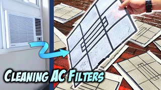 How to Clean AC Filters WindowType Air Conditioning Unit  Samsung Inverter AC [upl. by Demodena403]