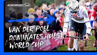 Van Der Poels Seventh Consecutive Victory 🙌  UCI Cyclocross World Cup Highlights  Eurosport [upl. by Algy]