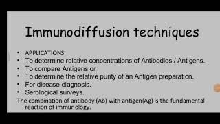 Topic Immunodiffusion technique [upl. by Auhel]