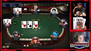 Playing Poker Tournament 20k freeroll trying to buildup bankroll riskfree [upl. by Hiasi]