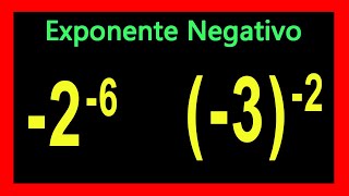 ✅👉 Base negativa y Exponente Negativo [upl. by Aiuqal]