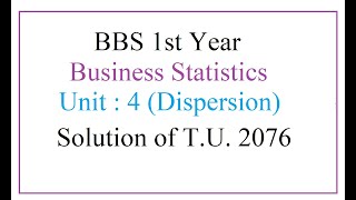 BBS 1st  Business Statistics Unit 4 [upl. by Araiet]