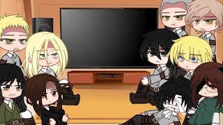 Attack on titan the alliance react to each other  Gacha club [upl. by Karilla]