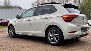 Volkswagen NEW Polo RLine 2023 in 4K Ascot Grey 16 inch Valencia Walk Around amp detail inside [upl. by Peednas]