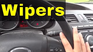 How To Use Windshield Wipers In A CarDriving Tutorial [upl. by Brenza]