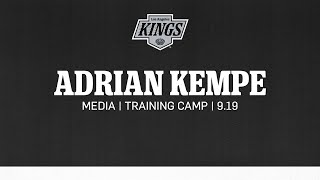 Forward Adrian Kempe  0919 LA Kings Training Camp Media Availability [upl. by Yauq]