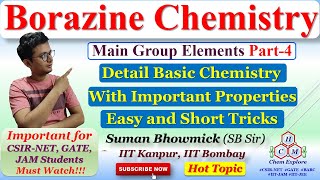 Borazine ChemistryBorazine vs Benzene ReactivityBoron NitrideMain GroupCSIRNET GATE IITJAM [upl. by Bennett893]