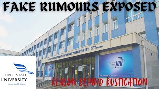 FAKE Rumours about my universityorel state medical universityreason behind rusticationMBBS ABROAD [upl. by Llenrod]