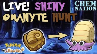 LIVE SHINY OMANYTE HUNTING  Pokemon Lets Go Eevee [upl. by Shoshana]