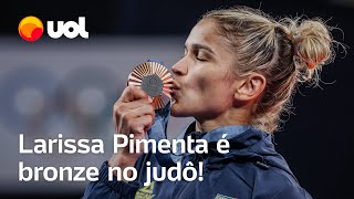 Olimpíadas 2024 É bronze Larissa Pimenta bate campeã mundial e leva medalha no judô em Paris [upl. by Ardnnaed695]