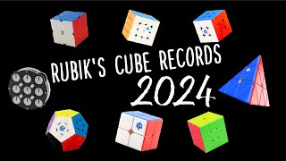 Rubiks Cube World Records 2024 [upl. by Hoo]