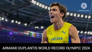 Armand Duplantis world record  Armand Duplantis gold with 625 Olympic 2024 [upl. by Acessej]