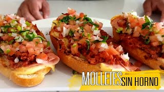 ¿Cómo Hacer MOLLETES SIN HORNO CRIS EN LA COCINA [upl. by Hakvir]