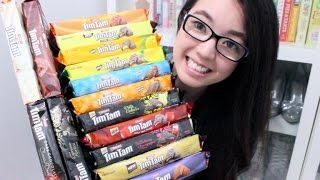 🍪🍫TRYING ALL 16 FLAVOURS OF ARNOTTS TIM TAMS  rosellalee [upl. by Francklin]