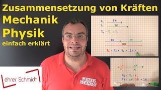 Kraft  Zusammensetzung von Kräften  Physik  Mechanik  Lehrerschmidt [upl. by Montana756]