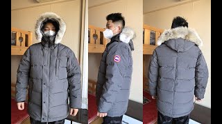 Canada Goose Carson Parka Fusion Fit Heritage Graphite Detailed Review amp Try On [upl. by Shornick]