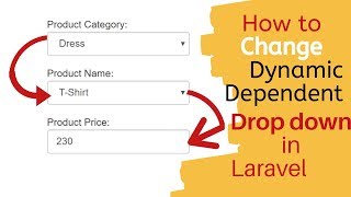 Laravel Dynamic Dependent Dropdown [upl. by Etterraj]