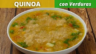 SOPA DE QUINOA CON VERDURAS I Riquísima Saludable y sin carne I VeganVital ✅ [upl. by Norbie]