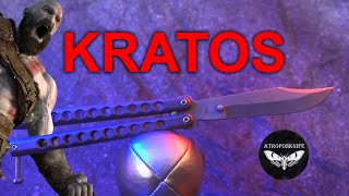 Нож бабочка Atroposknife Kratos Titan Балисонг премиум класса Обзор флиппинг atropos Kratos [upl. by Yleve]