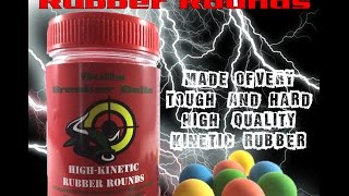 Rubber Paintballs for Self Defense 68 Cal Hard Kinetic Rubber Balls [upl. by Erej802]