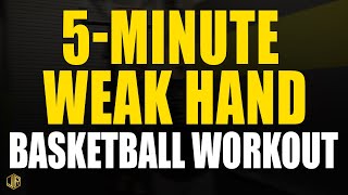 5 MINUTE WEAK HAND BASKETBALL WORKOUT [upl. by Kucik]