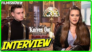 Katherine Langford amp Jaeden Martell Interview for KNIVES OUT [upl. by Nimref841]