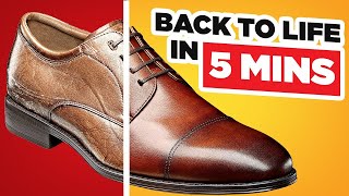 Bring Your Dress Shoes Back To Life  No More Creases amp Scuff Marks [upl. by Aelahc739]