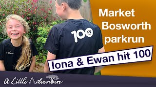 Milestones amp Memories Celebrating 100 parkruns with Iona amp Ewan at Market Bosworth parkrun [upl. by Wehrle614]