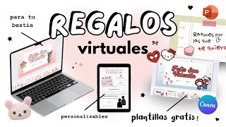 Regalos Virtuales a distancia Gratis 🧸 4 PLANTILLAS de Canva [upl. by Divadleahcim]