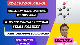 NITRATION BROMINATION amp SULPHONATION OF PHENOL ALCOHOLS PHENOLS amp ETHERS CLASS 12 CHEMISTRY [upl. by Ynamrej]