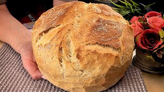 Jetzt müssen Sie nicht mehr kaufen BROT OHNE Kneten 4ZutatenBrot backen kann jeder [upl. by Tonjes]