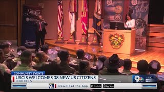 38 new citizens celebrated by USCIS at Fort Bliss [upl. by Anaiviv161]