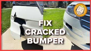 How to fix CRACKED BUMPER COVER in minutes  DIY with quotPlastic Weldingquot Tool of the Week [upl. by Whit423]