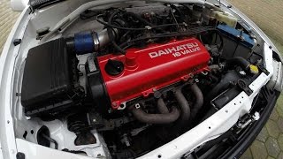 Daihatsu Charade 16 engine swap Timelapse and engine bay painting [upl. by Ysabel]