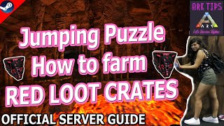 JUMPING PUZZLE How to farm RED LOOT CRATES  Ark Survival Evolved Official Guide [upl. by Sunda]