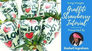 How to Decorate Chocolate Covered Strawberries with a Printed FlexFrost Sheet [upl. by Chatterjee]