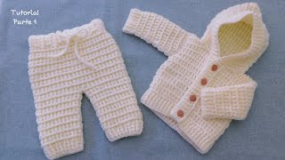 Como tejer un Pantalón para bebe a Crochet Ganchillo Ajuar tejido Parte 1 [upl. by Tloc137]