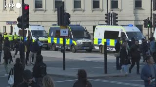 Marcia proPalestina a Londra massiccio dispiegamento di polizia [upl. by Lebatsirhc]