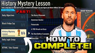 HOW TO COMPLETE MYSTERY HISTORY OBJECTIVES IN FIFA 23 FAST [upl. by Emerej626]