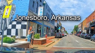 Driving in Jonesboro ArkansasArkansas State University 4K [upl. by Yriek]