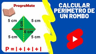 Perímetro de un Rombo  Figuras Geométricas   Ejercicios Shorts ✔ [upl. by Lyrahc]