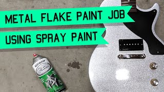 How To Easiest and Cheapest Way to Metal Glitter Flake a Guitar or Anything Step by Step [upl. by Atsirhcal]