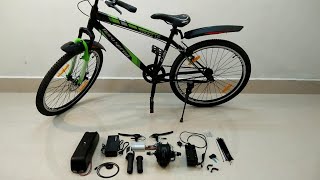 Powerfull electric kit installation in cycle [upl. by Anigue]