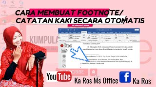 CARA MEMBUAT FOOTNOTE ATAU CATATAN KAKI OTOMATIS DI MICROSOFT WORD part1 [upl. by Ahseenak]