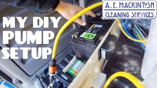 Setting Up My Pump And DIY Van System For Water Fed Window Cleaning [upl. by Lien]