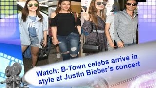 Watch BTown celebs arrive in style at Justin Bieber’s concert  Bollywood News [upl. by Ynamreg]